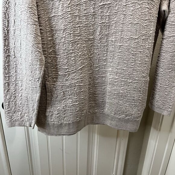 PureJill J. Jill Tan Textured Long Sleeve Pullover Top Sweater Tunic Pockets M - Picture 3 of 12